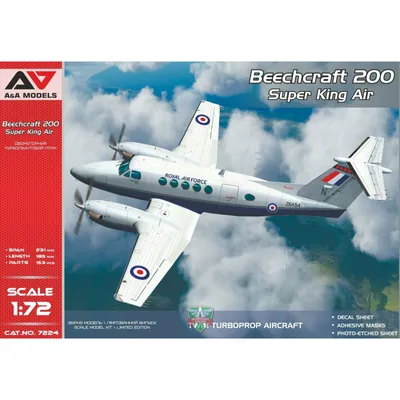 Beechcraft 200 'Super King Air' (3 camo schemes) 1/72 #7224 by A&A Models