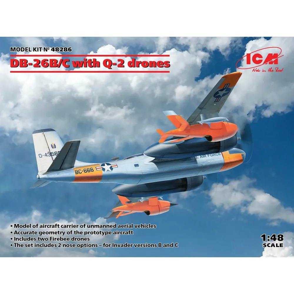 DB-26B/C with Q-2 drones 1/48 #48286 by ICM