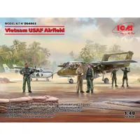 Vietnam USAF Airfield (Cessna O-2A, OV-10А Bronco, US Pilots & Ground Personnel (Vietnam War) (5 figures)) 1/48 #DS4803 by ICM