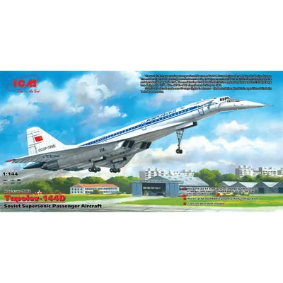 Tupolev-144D, Soviet Supersonic Passenger Aircraft 1/144 #14402 by ICM