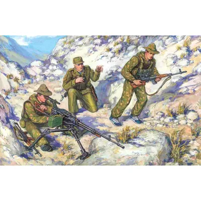 Soviet Special Troops (1979-1988) (3 figures - 1 officer, 2 soldiers) 1/35 #35501 by ICM