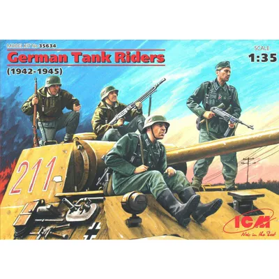 German Tank Riders (1942-1945), (4 figures) 1/35 #35634 by ICM