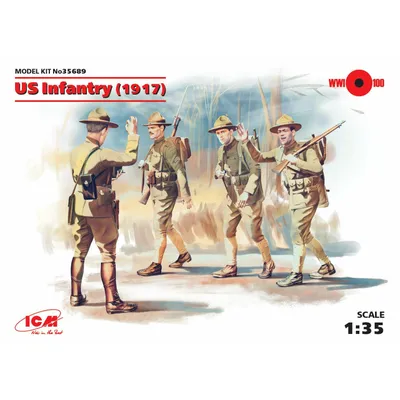US Infantry (1917) (4 figures) 1/35 #35689 by ICM