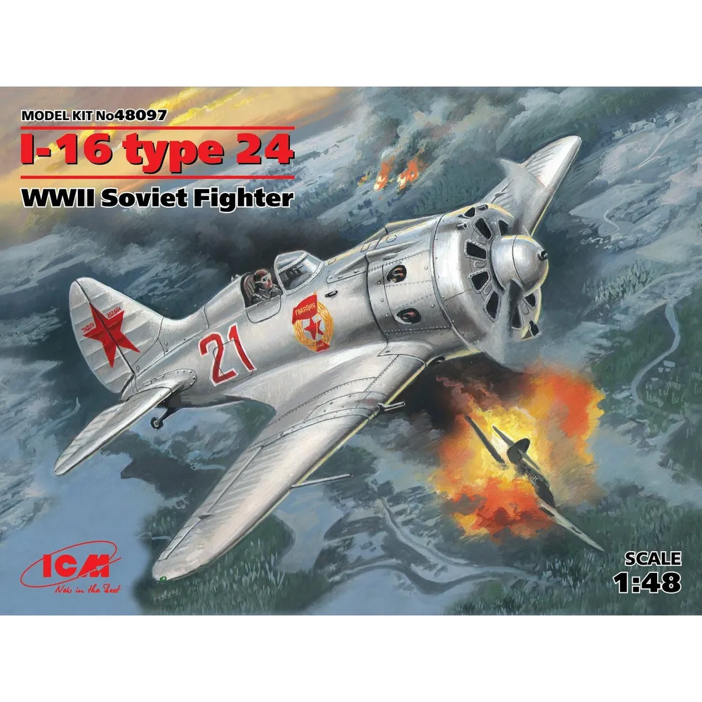 I-16 type 24, WWII Soviet Fighter 1/48 #48097 by ICM