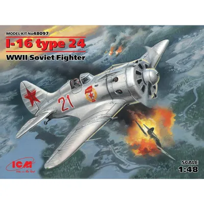 I-16 type 24, WWII Soviet Fighter 1/48 #48097 by ICM