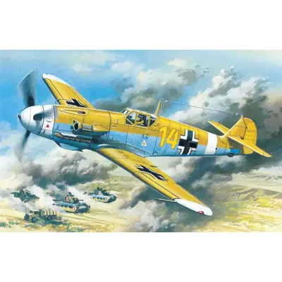 Messerschmitt Bf 109F-4Z/Trop, WWII German Fighter 1/48 #48105 by ICM