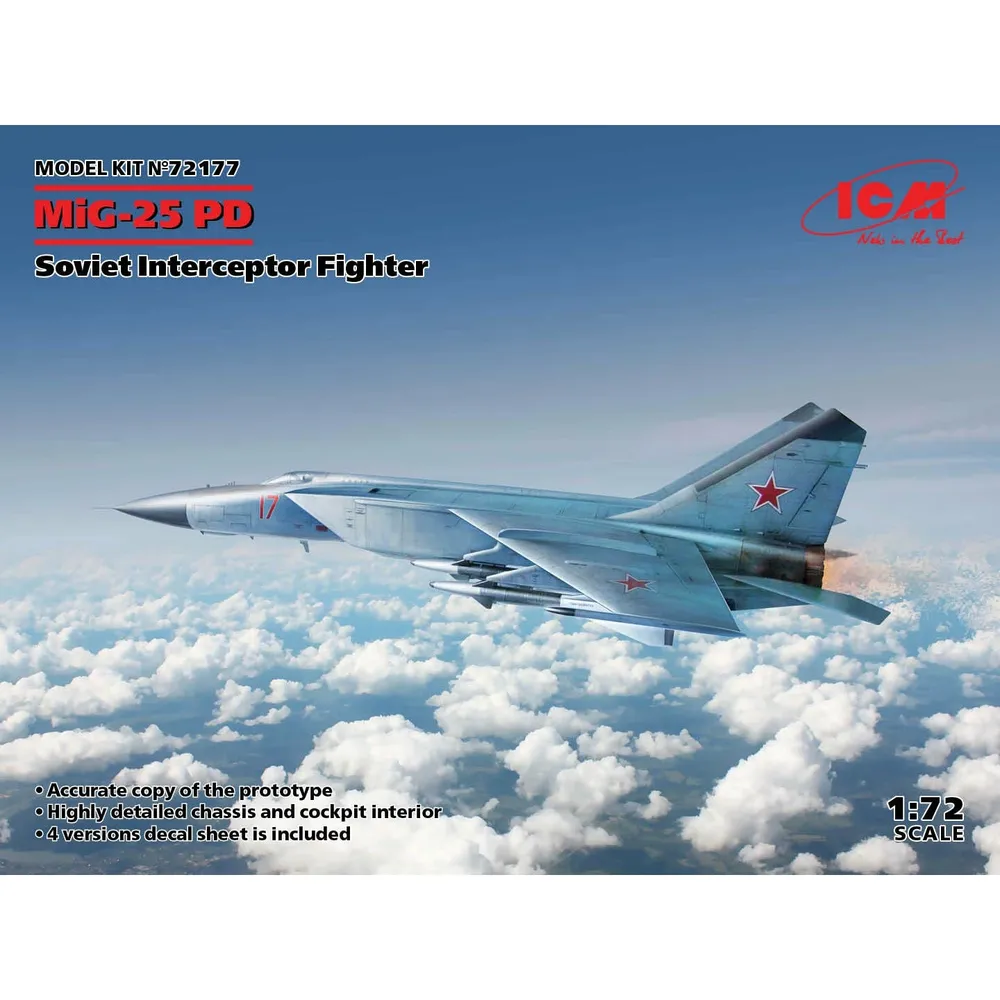 MiG-25PD - Soviet Interceptor Fighter 1/72 #72177 by ICM