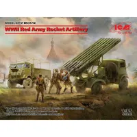 WWII Red Army Rocket Artillery (BM-13-16 on W.O.T. 8 chassis, Model W.O.T. 6, WWII Soviet BM-13-16 MLRS Vehicle Crew, RKKA Drivers (1943-1945)) 1/35 #DS3512 by ICM