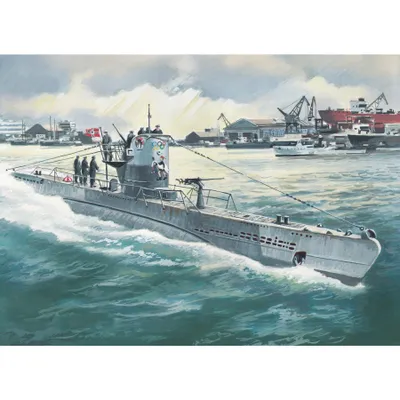 U-Boat Type IIB (1943), German Submarine 1/144 Model Submarine Kit #S.010 by ICM