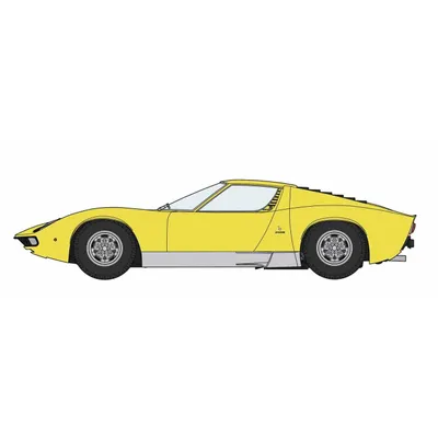 Lamborghini Miura P400 SV "Detail Up Version Yellow Body" 1/24 #20511 by Hasegawa