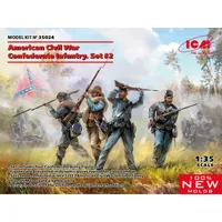 American Civil War Confederate Infantry Set #2 (100% new molds) 1/35 #35024 by ICM