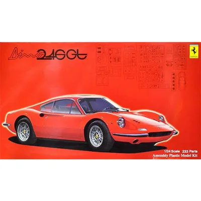 Ferrari Dino 246GT Early Production/Late Production 1/24 Model Car Kit #126524 by Fujimi