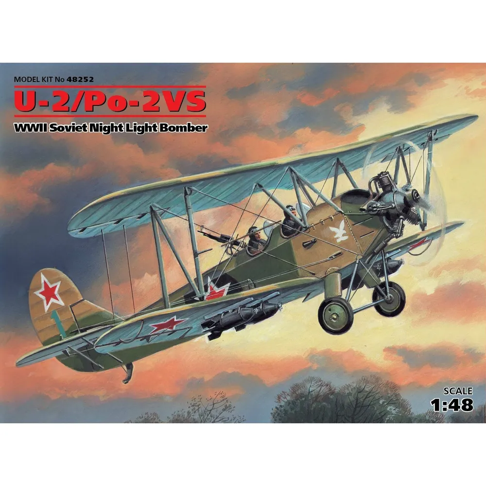 U-2/Po-2VS WWII Soviet Night Light Bomber 1/48 #48252 by ICM