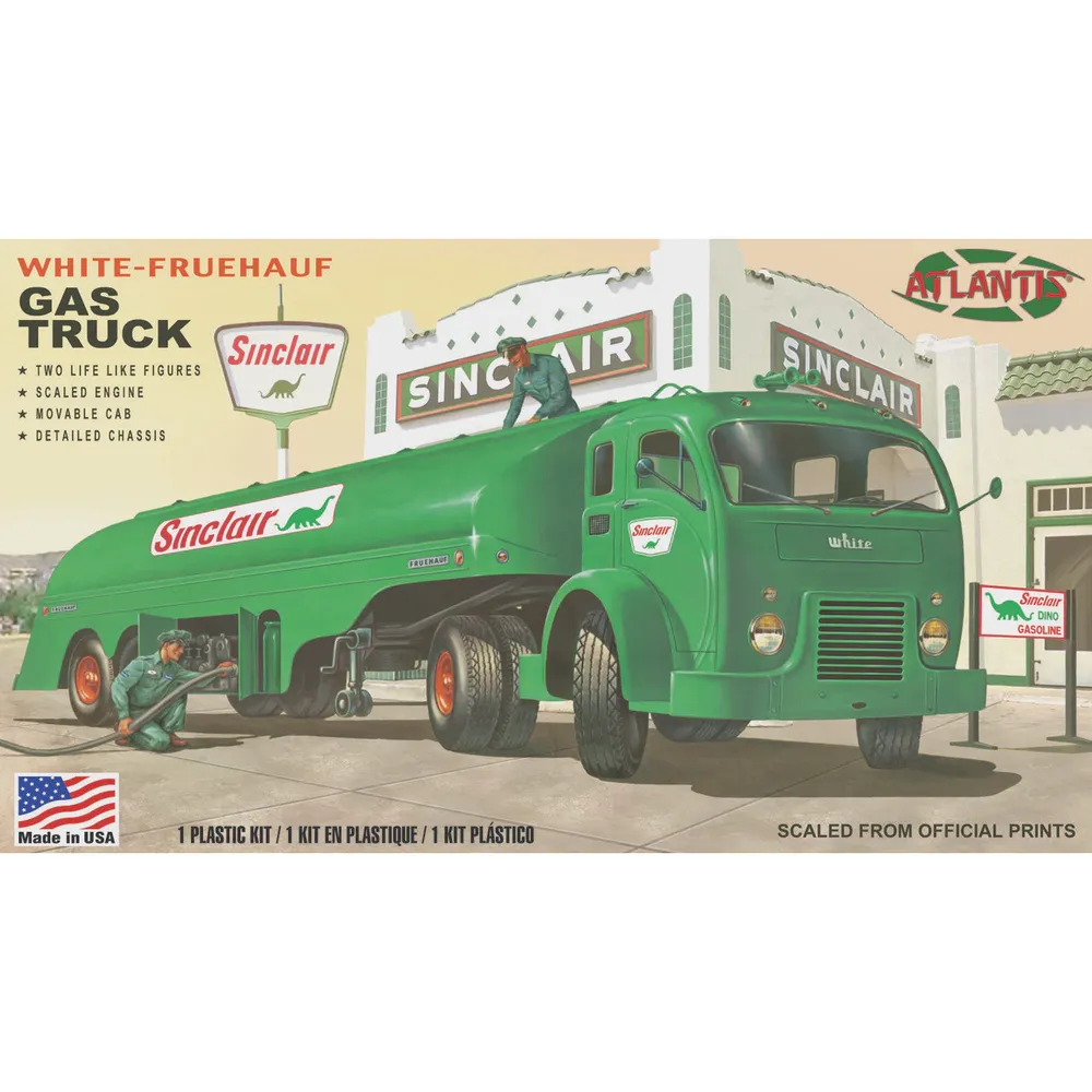 White-Fruehauf Gas Truck 1/48 Model Car Kit #1402 by Atlantis