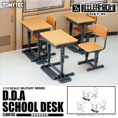 Defense School Desk #LD013 Little Armory 1/12 Detail Kit by Tomytec