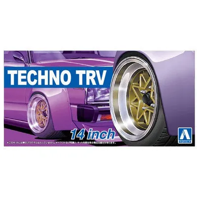 Techno TRV 14inch Wheel Parts 1/24 Car Accessory Model Kit #05386 by Aoshima