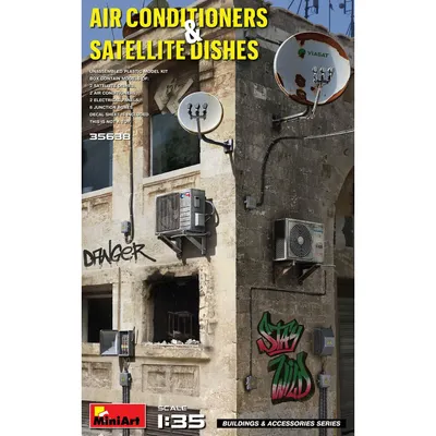 Air Conditioners & Satellite Dishes #35638 1/35 Detail Kit by MiniArt
