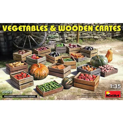Vegetables & Wooden Crates #35629 1/35 Detail Kit by MiniArt