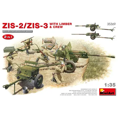 ZIS-2/ZIS-3 With Limber & Crew 2 in 1 Set 1/35 #35369 by MiniArt