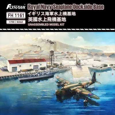 Royal Navy Seaplane Deckside Base 1/700 Model Ship Kit #FH1161 by Flyhawk