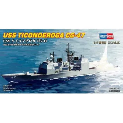 USS Ticonderoga CG-47 1/1250 Model Ship Kit #82501 by Hobby Boss