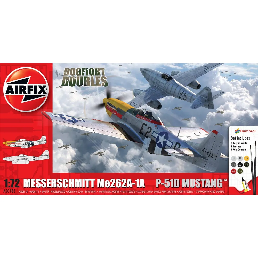 Messerschmitt Me262 & P-51D Mustang Dogfight Double 1/72