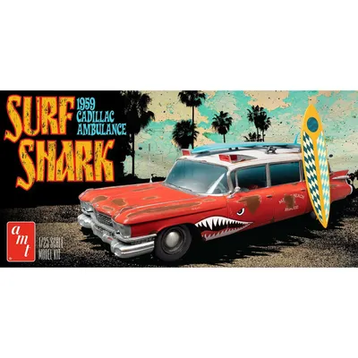 1959 Surf Shark Cadillac Ambulance 1/24 #1242 by AMT