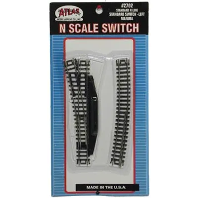 N Scale Code 80 Switch Left Manual