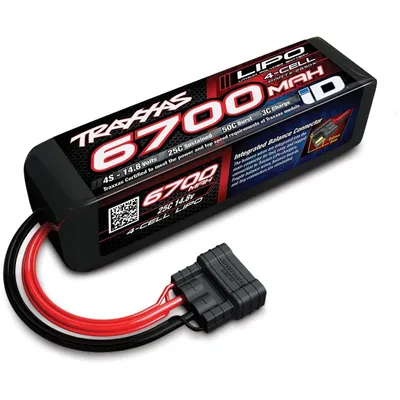 Traxxas 6700mAh 4S 14.8V 25C LiPo ID Plug Soft Case