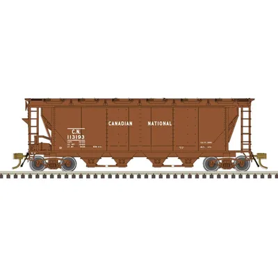 Atlas HO Slab Side Covered Hopper Canadian National No Herald (Delivery) Road #113193