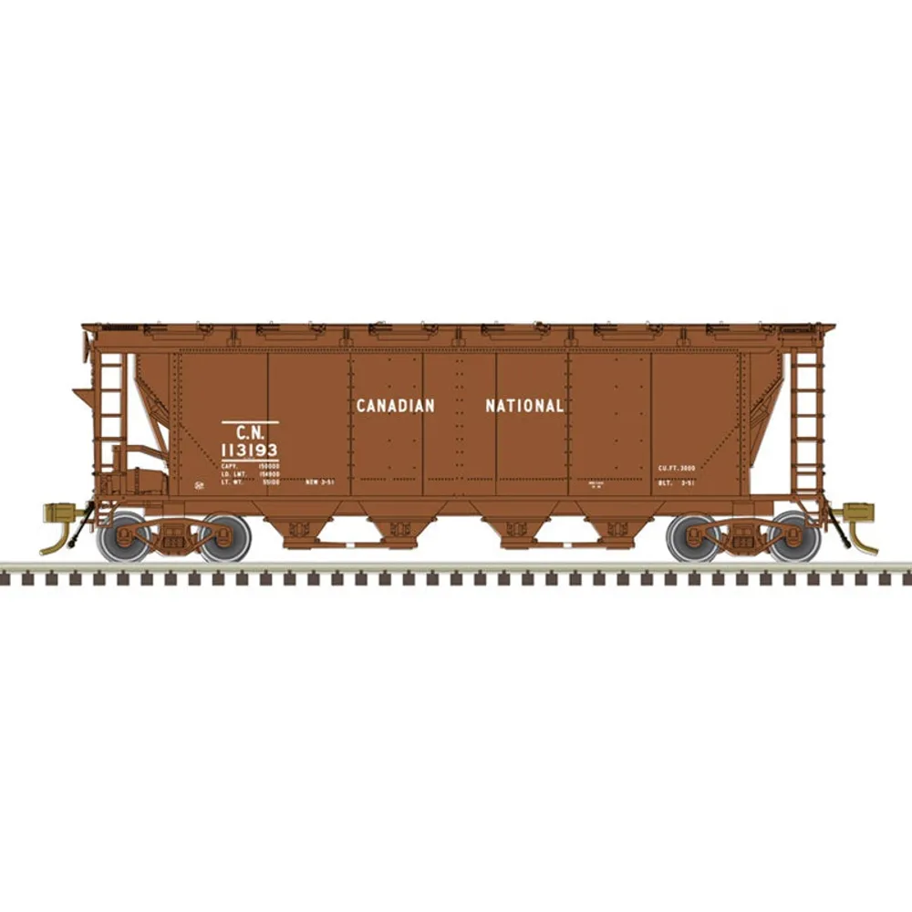 Atlas HO Slab Side Covered Hopper Canadian National No Herald (Delivery) Road #113241