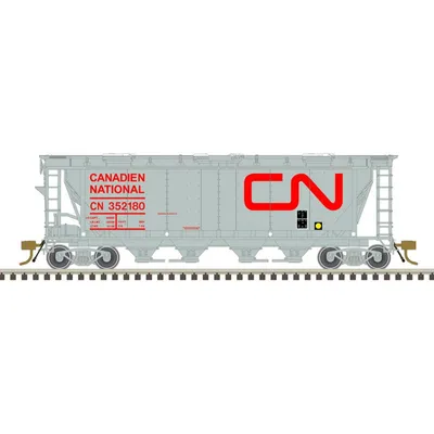 Atlas HO Slab Side Covered Hopper Canadian National Noodle Road #352230