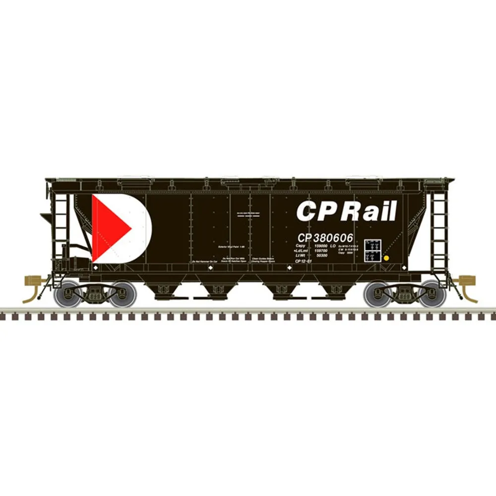 Atlas HO Slab Side Covered Hopper CP Rail Multimark Road #380307