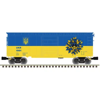 Atlas Trainman 20006959, HO Scale 50ft 6in Box Car, 2022 Ukraine Peace Edition