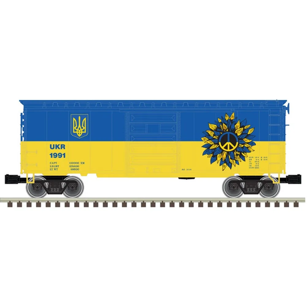 Atlas Trainman 50006268, N Scale 50ft 6in Box Car, 2022 Ukraine Peace Edition