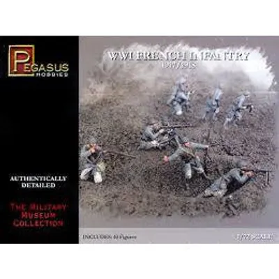 WWI French Infantry 1/72 Figure Kit by Pegasus Hobbies