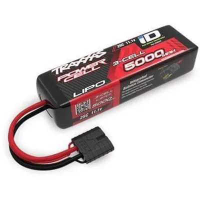 Traxxas 5000mAh 3S 11.1V 25C LiPo ID Connector Soft Case 135x29x44mm - TRA2832X