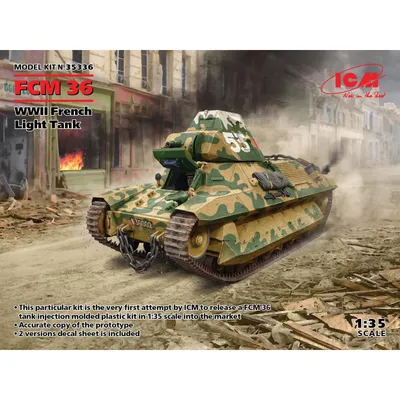 FCM 36, WWII French Light Tank 1/35 by ICM
