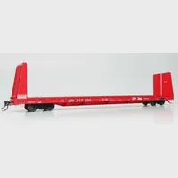 Rapido 147001 HO Marine Industries Bulkhead Flatcar: CP Rail - Action Red