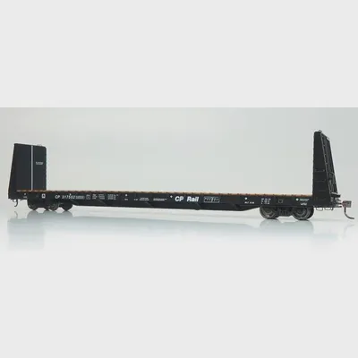 Rapido 147002 HO Marine Industries Bulkhead Flatcar: CP Rail - Black