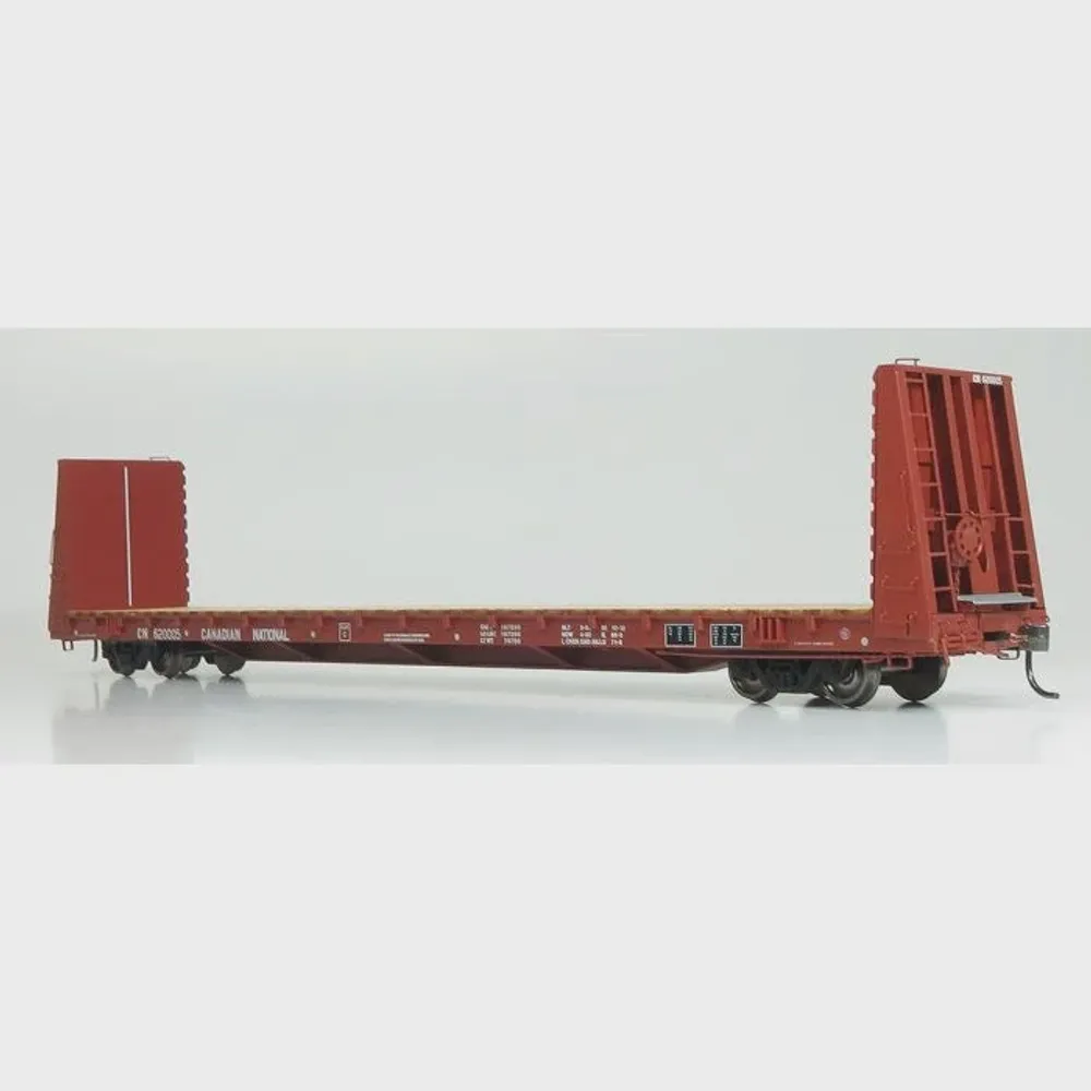 Rapido 147003 HO National Steel Car Bulkhead Flatcar: CN Rail - Mineral Brown