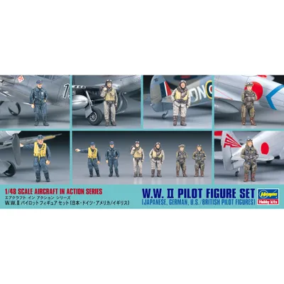 Hasewaga WW II Pilot Figure Set 1/48 by Hasegawa