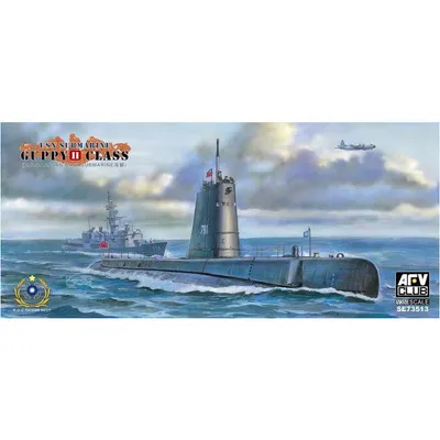 USN Guppy II Class ROC Taiwan Navy Submarine 1/350 Model Ship Kit #73513 by AFV Club