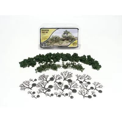 Woodland Scenics Realistic Tree Kit - Medium Green 3-7 Inch (6pk) WOO1112