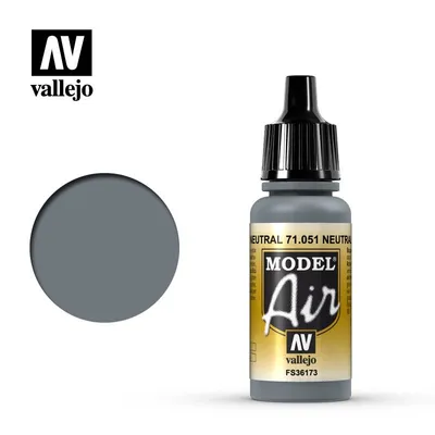 Vallejo Model Air 71.051 Neutral Gray 17mL