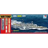 Top Grade HMS Hood 1941 1/700 Model Ship Kit #65703 by I Love Kit