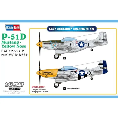 P-51D Mustang - Yellow Nose 1/48 by Hobby Boss