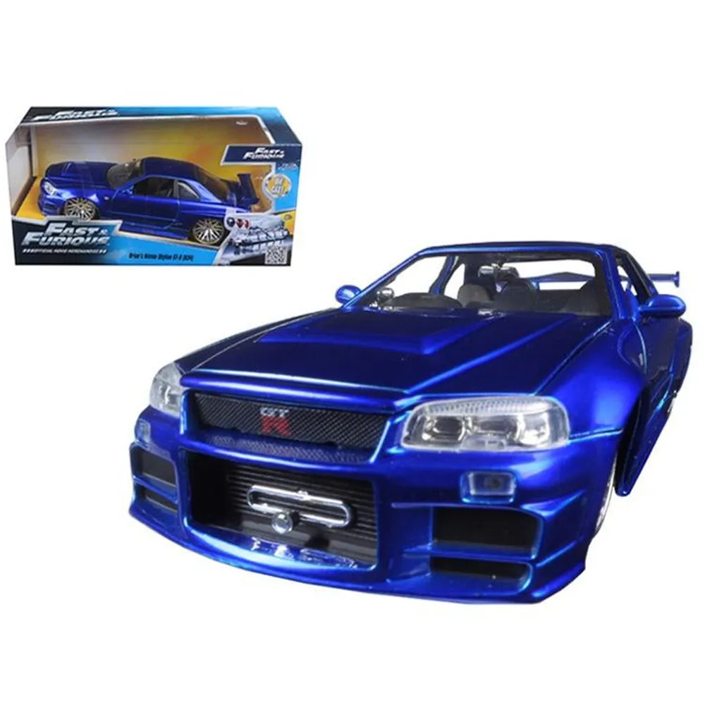 Jada Fast & Furious Brian's 2002 Nissan Skyline R34 Blue 1/24 #97173