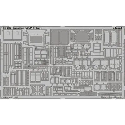 Eduard 1/35 Armor- Canadian AVGP Grizzly (for Trumpeter Kit) Photo Etch Set #36232