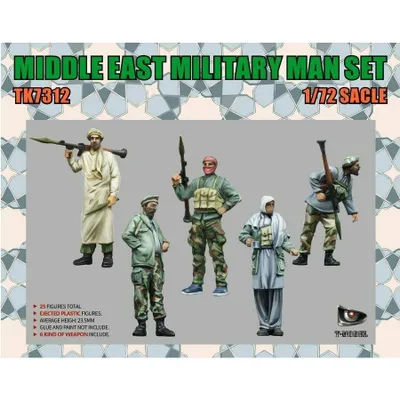 Middle East Military Men Set with Weapons 1/72 #TK7312 by T-Model